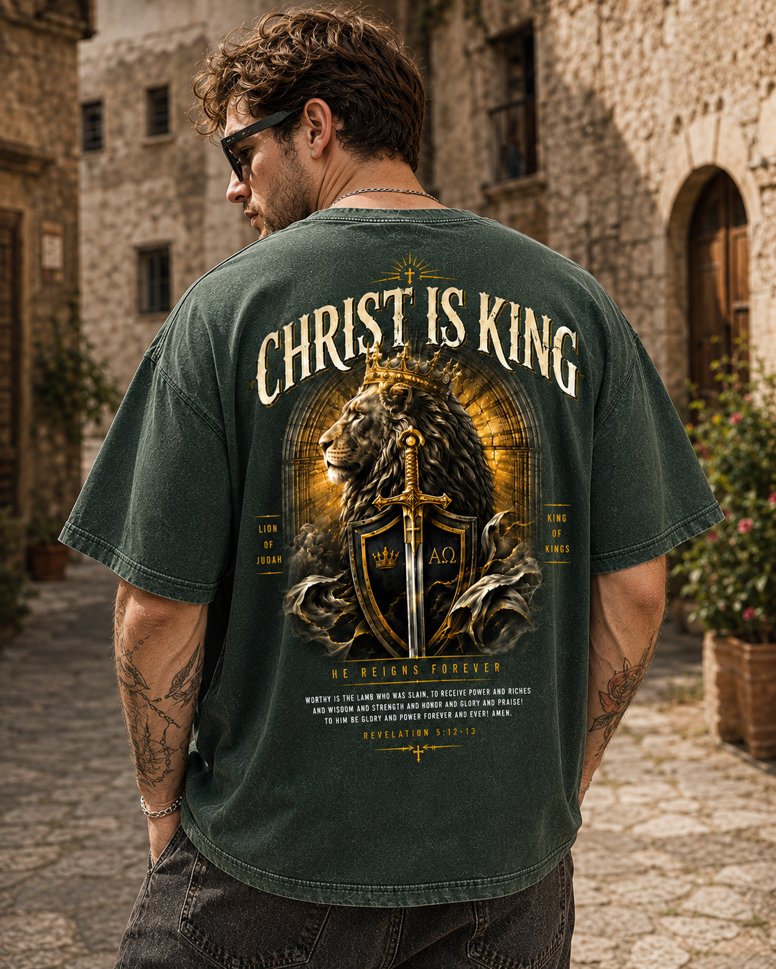 Christ Is King Vintage Washed Tee