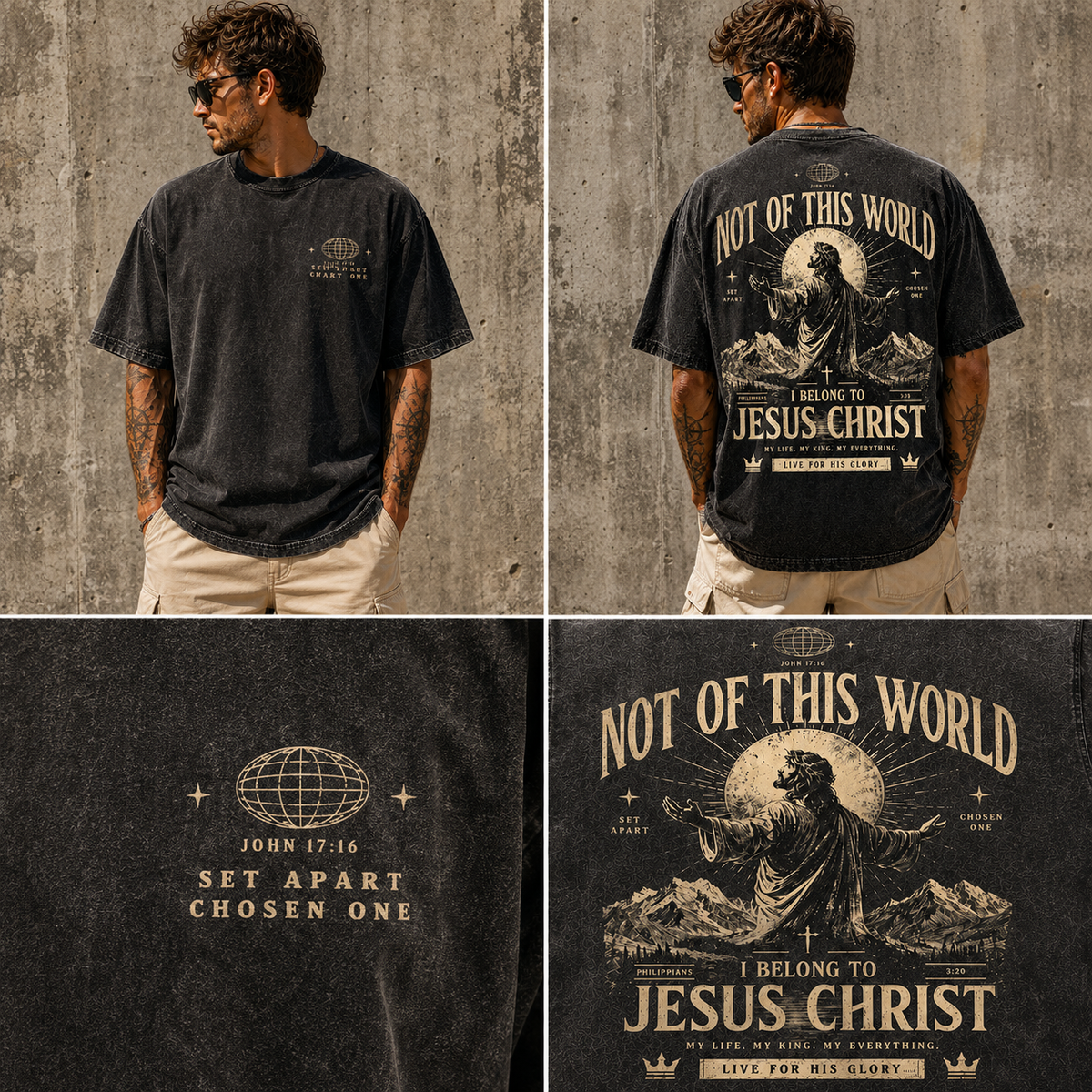 Not Of This World" Christian Vintage Graphic Tee