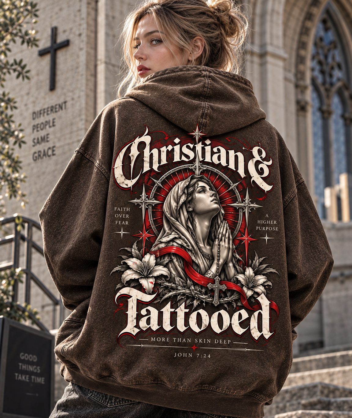 Christian & Tattooed – Vintage Faith Hoodie