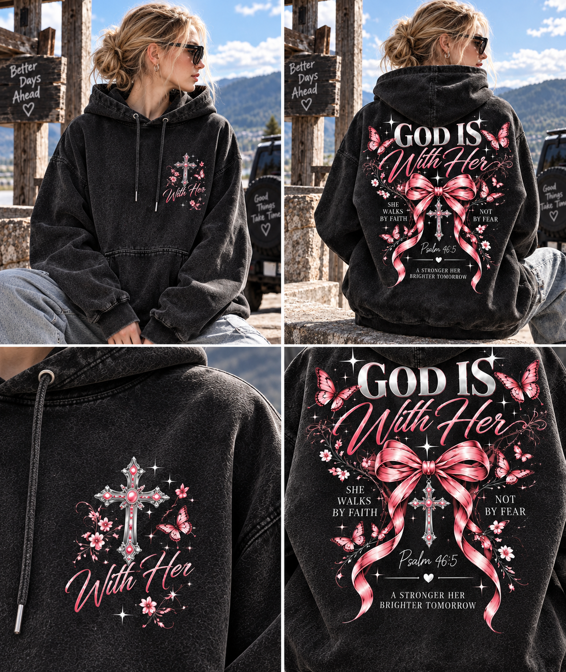 GOD Is With Her – Faith & Grace Hoodie
