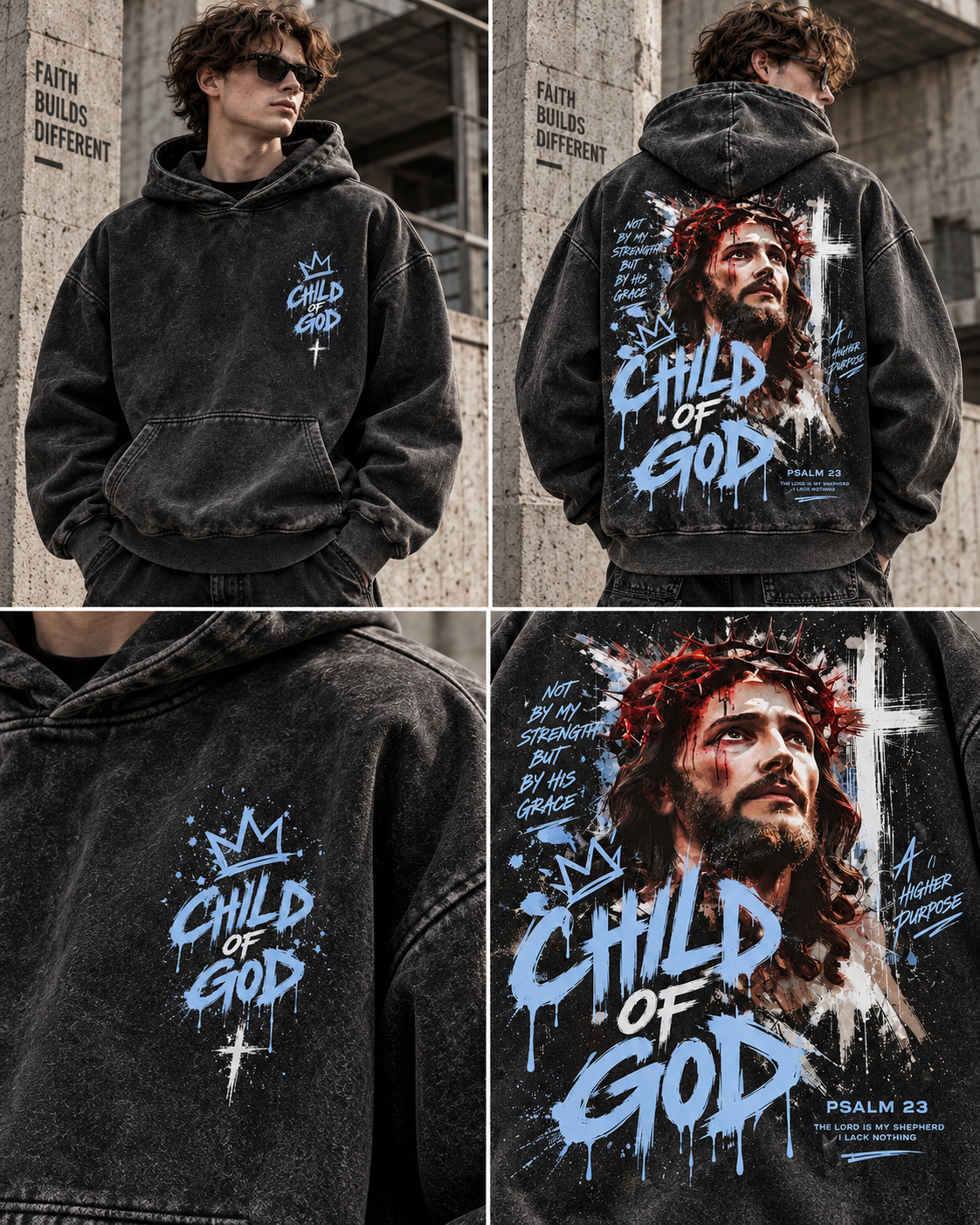 Child of God Vintage Faith Hoodie