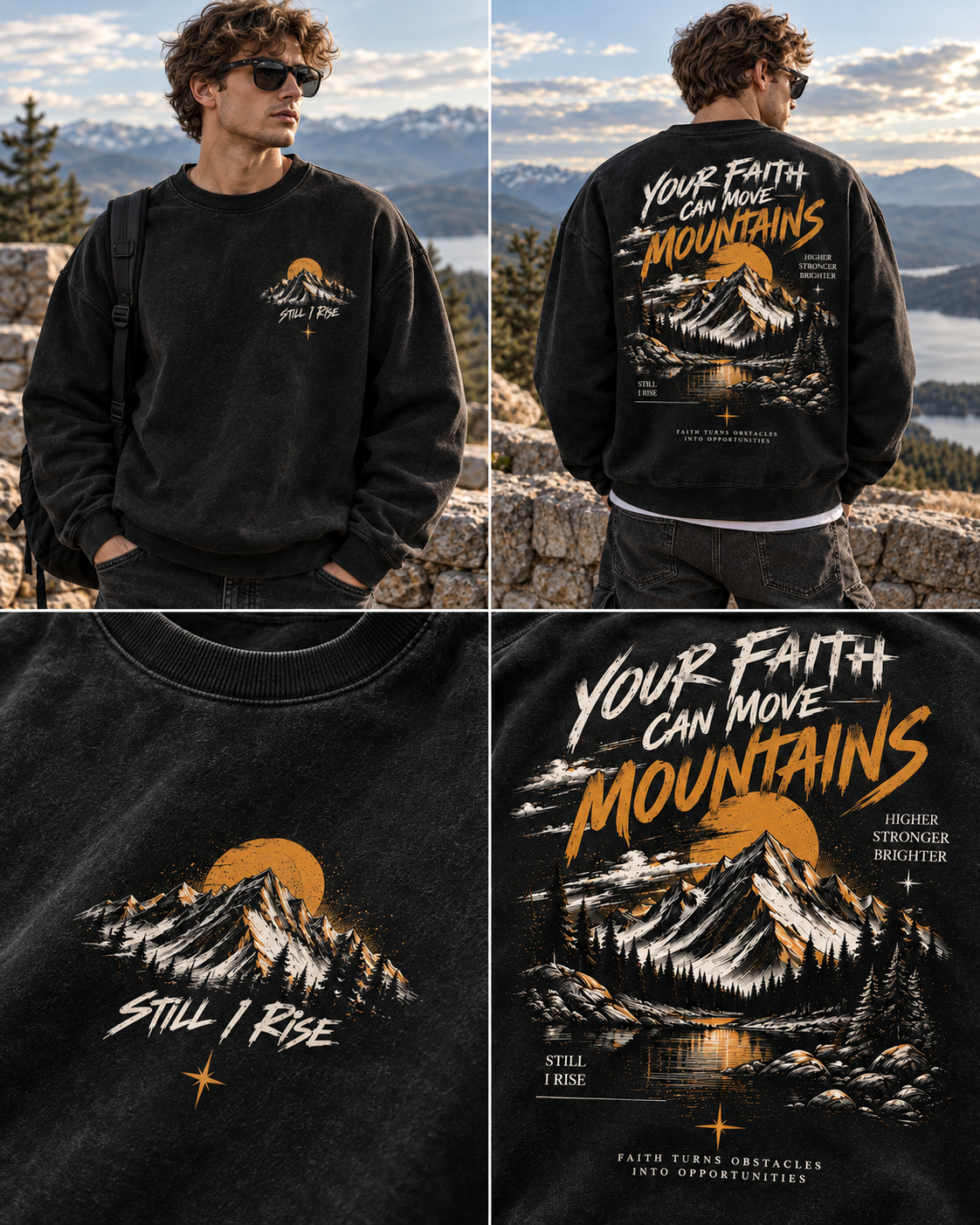Faith Over Mountains – Vintage Outdoor Sweatshirt