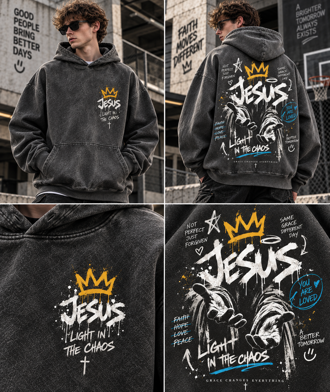 Jesus Light in the Chaos Hoodie