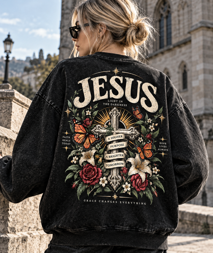 Jesus Faith Vintage Sweatshirt – Grace Changes Everything
