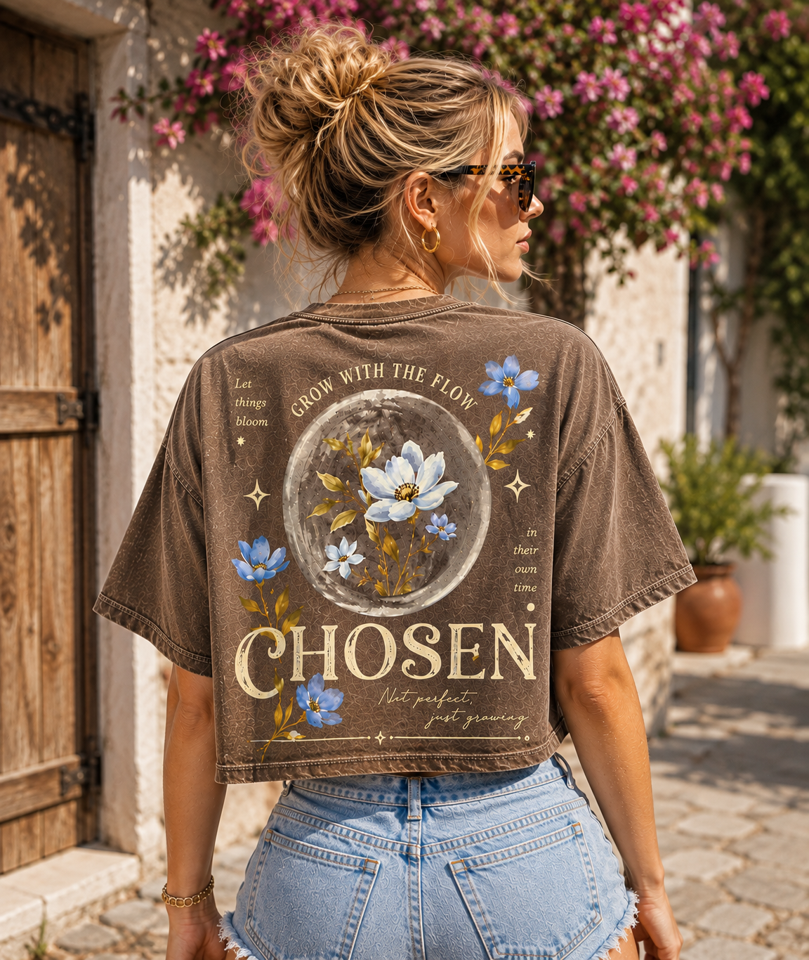 CHOSEN – Vintage Floral Crop Top