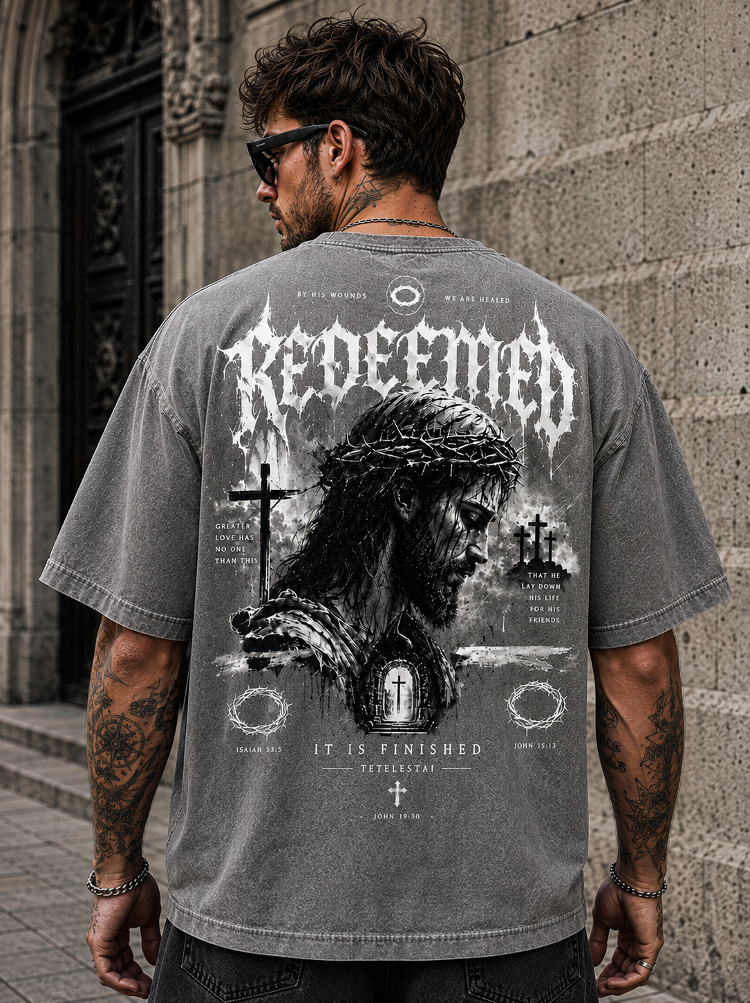 It Is Finished Graphic Oversized T-Shirt