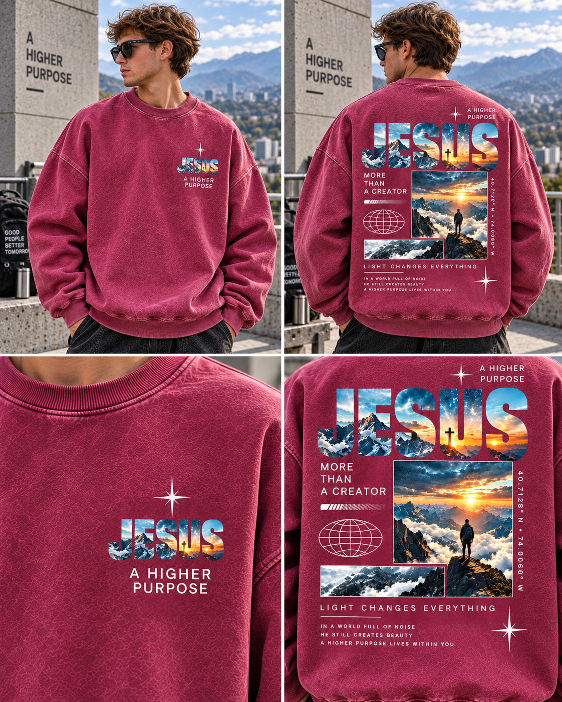 JESUS Higher Purpose Vintage Sweatshirt
