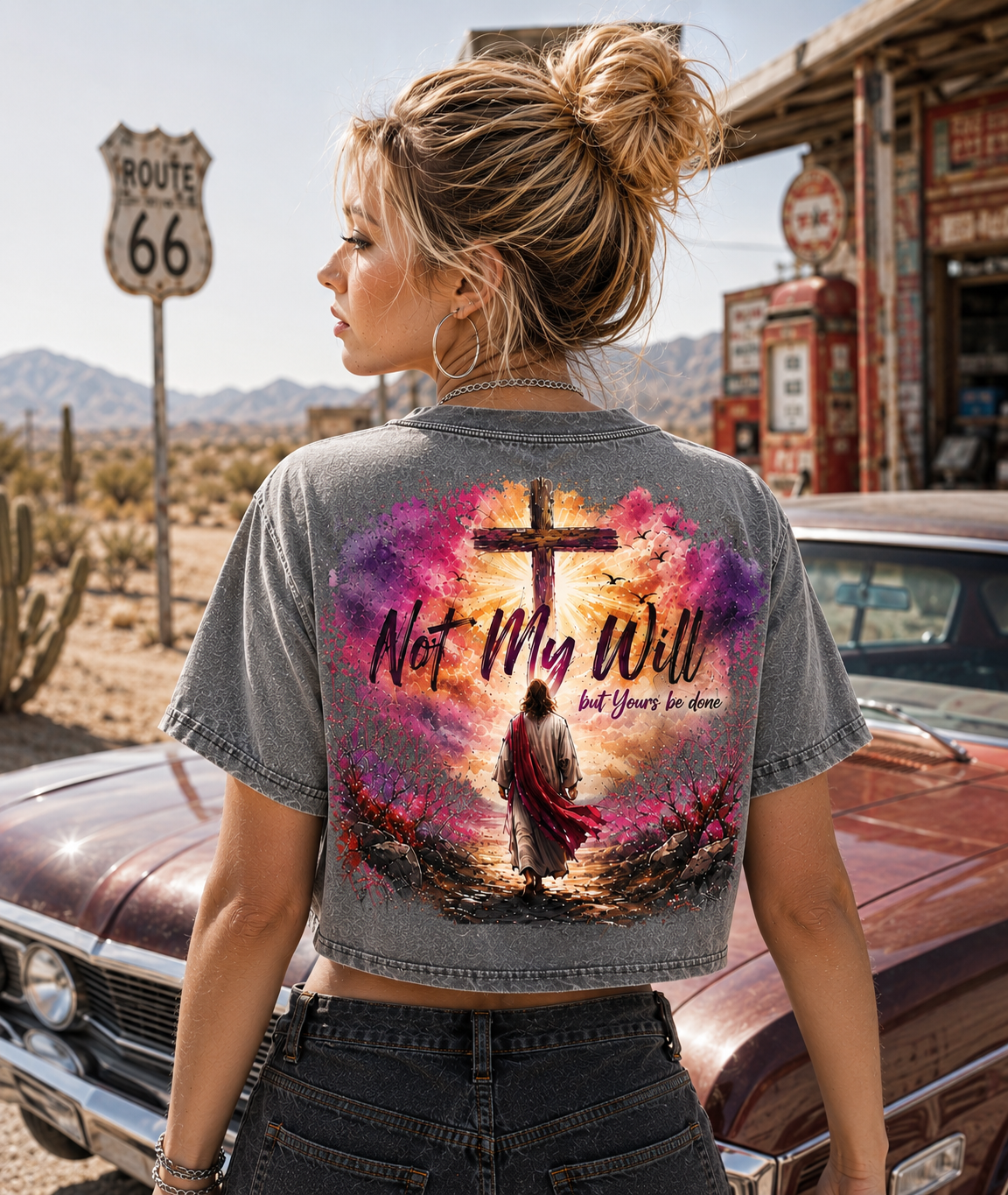 Not My Will – Faith Vintage Crop Top