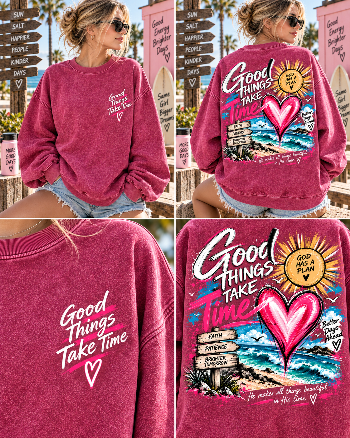 Good Things Take Time – Faith & Hope Vintage Sweatshirt