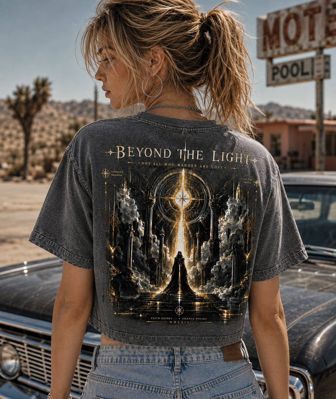 Beyond The Light – Vintage Wash Crop Tee