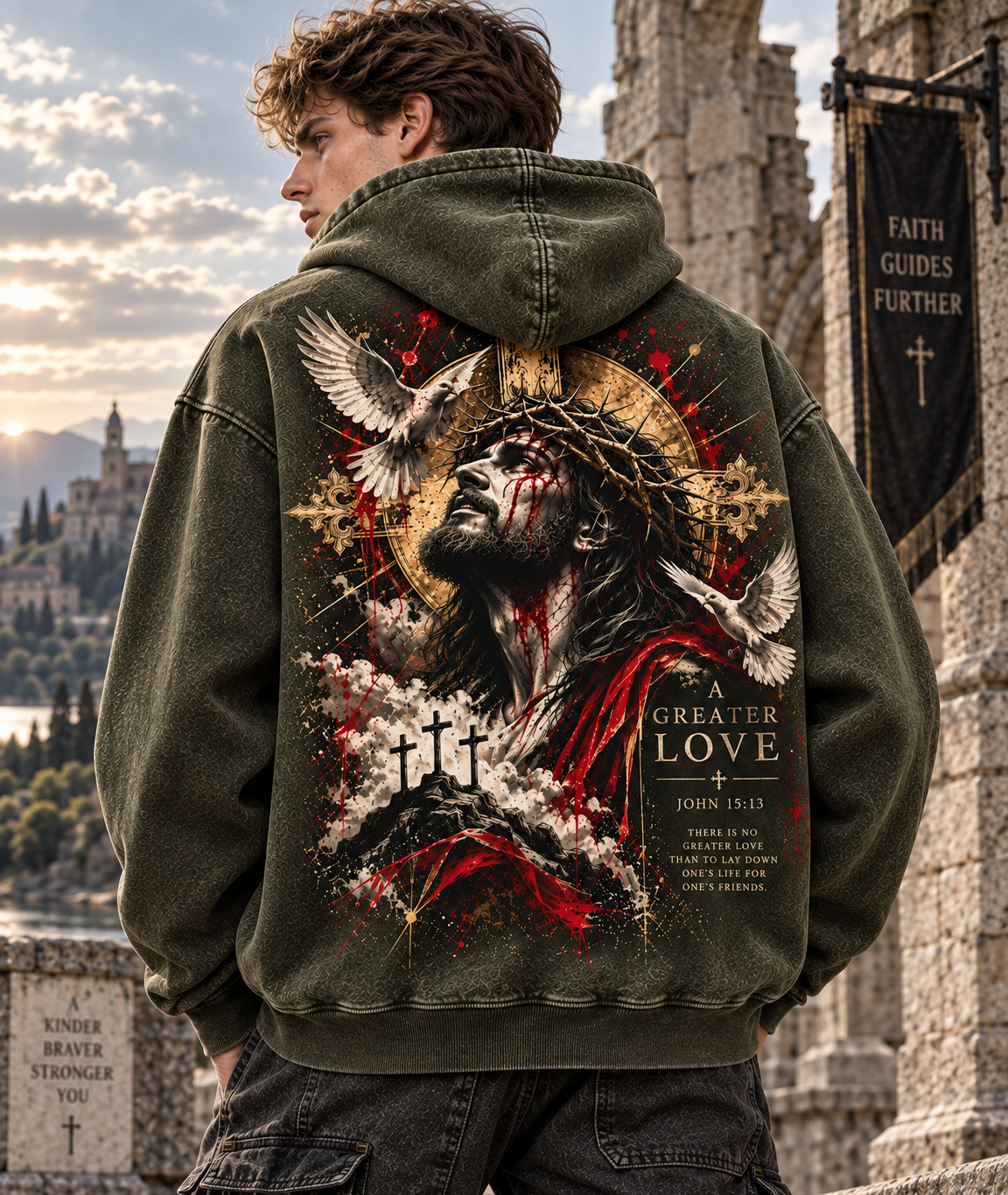 A Greater Love Vintage Hoodie