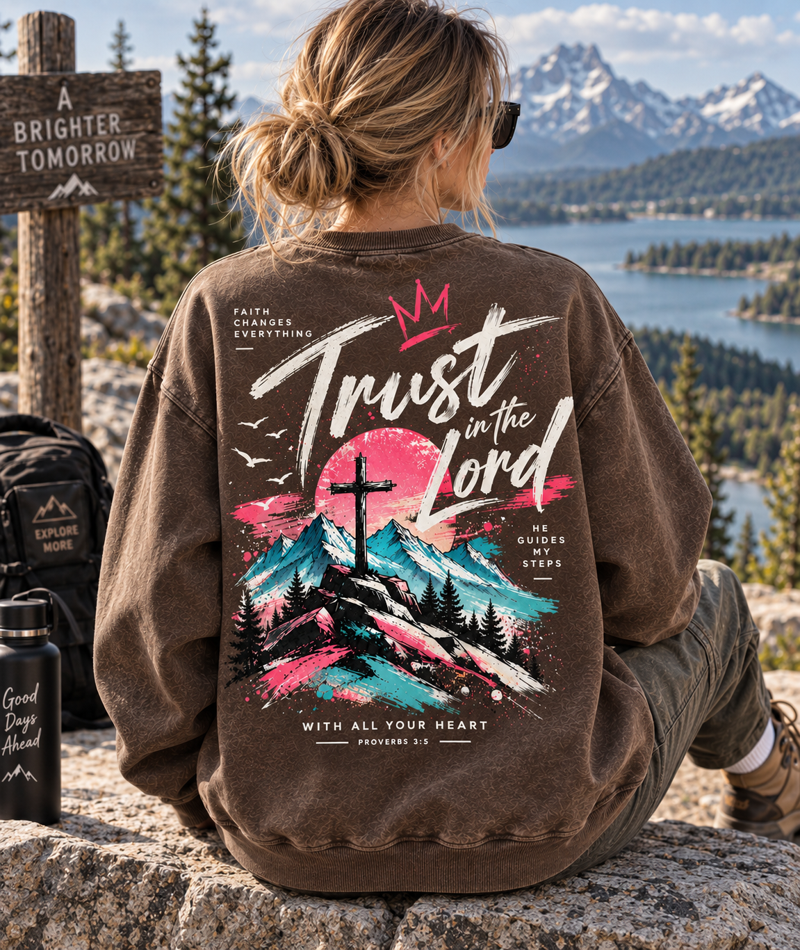 Trust in the Lord – Faith Mountain Vintage Sweatshirt