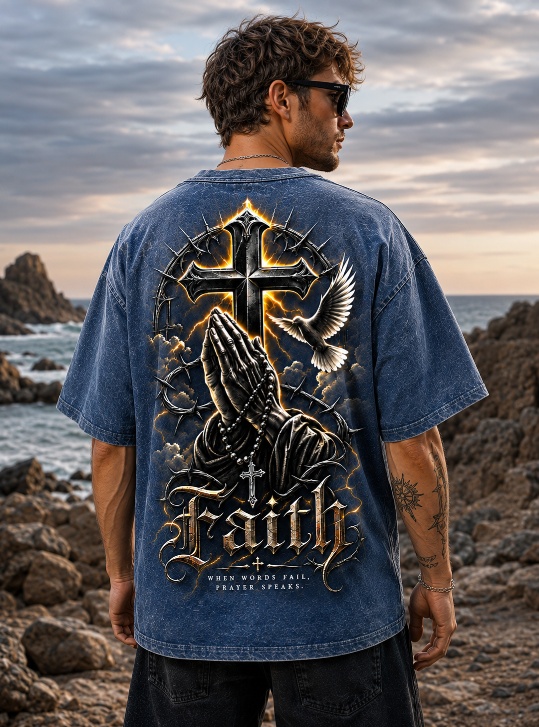 Faith Over Fear Vintage Graphic Tee