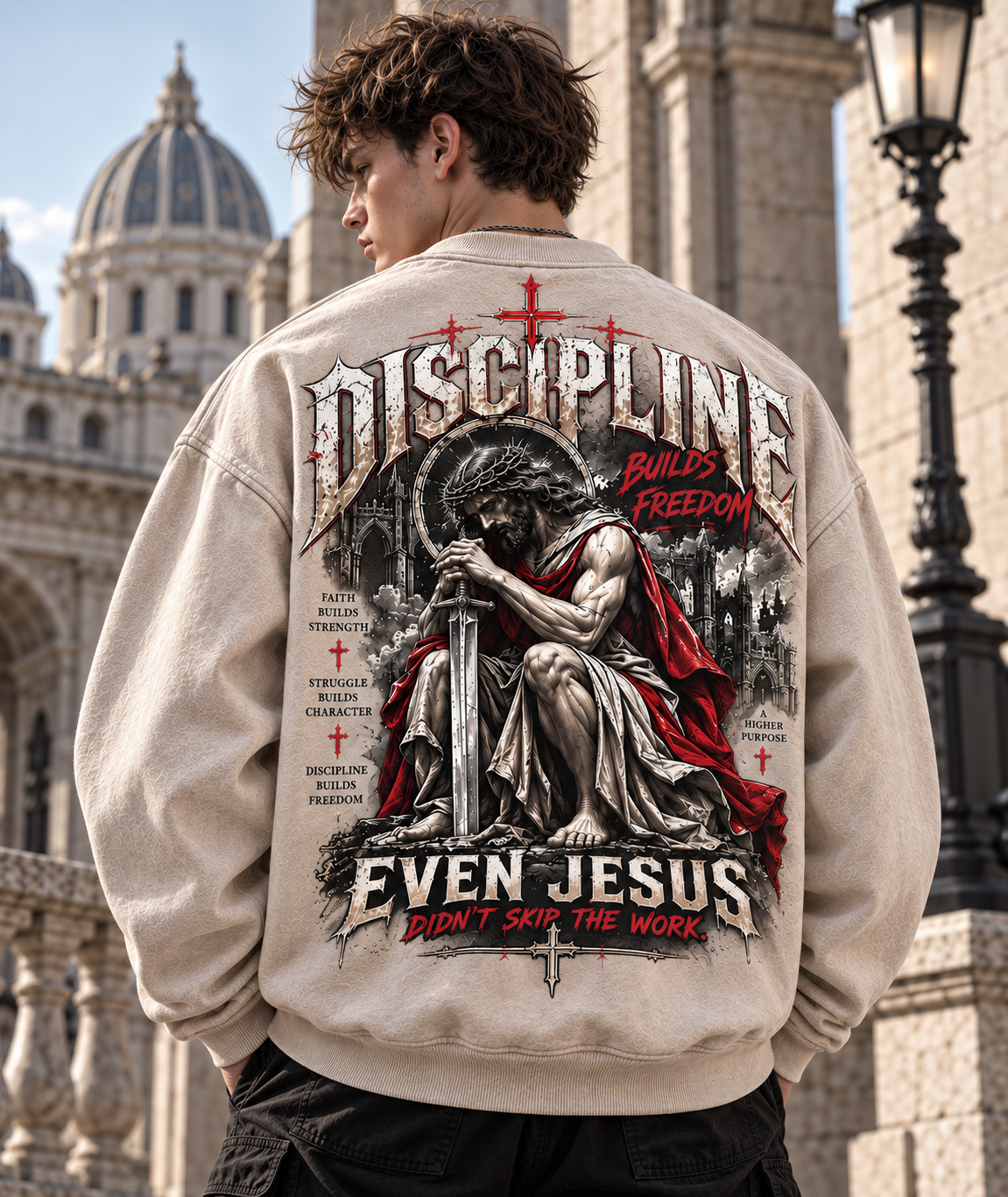 Discipline Builds Freedom – Vintage Gothic Sweatshirt