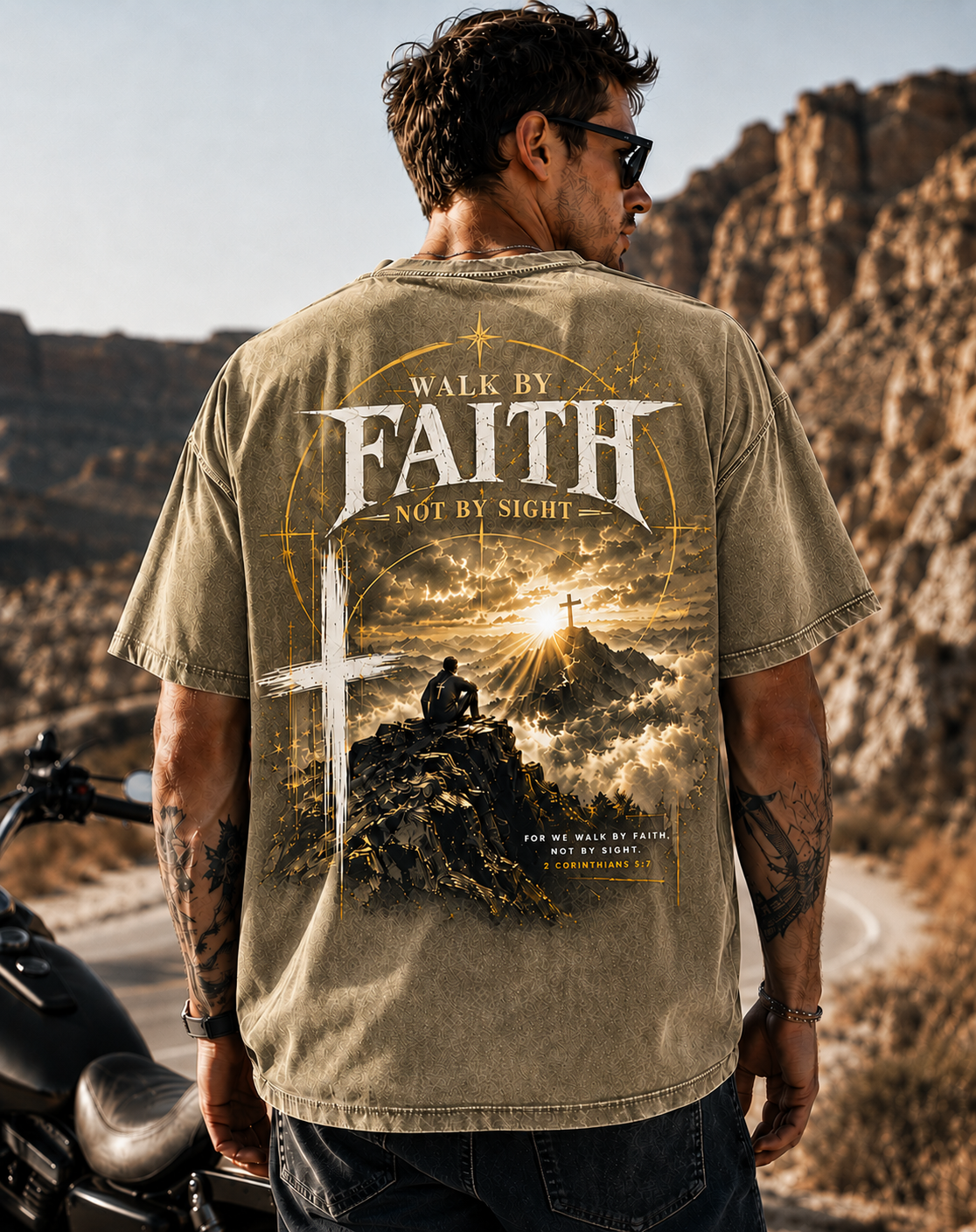 Walk By Faith Vintage Graphic T-Shirt