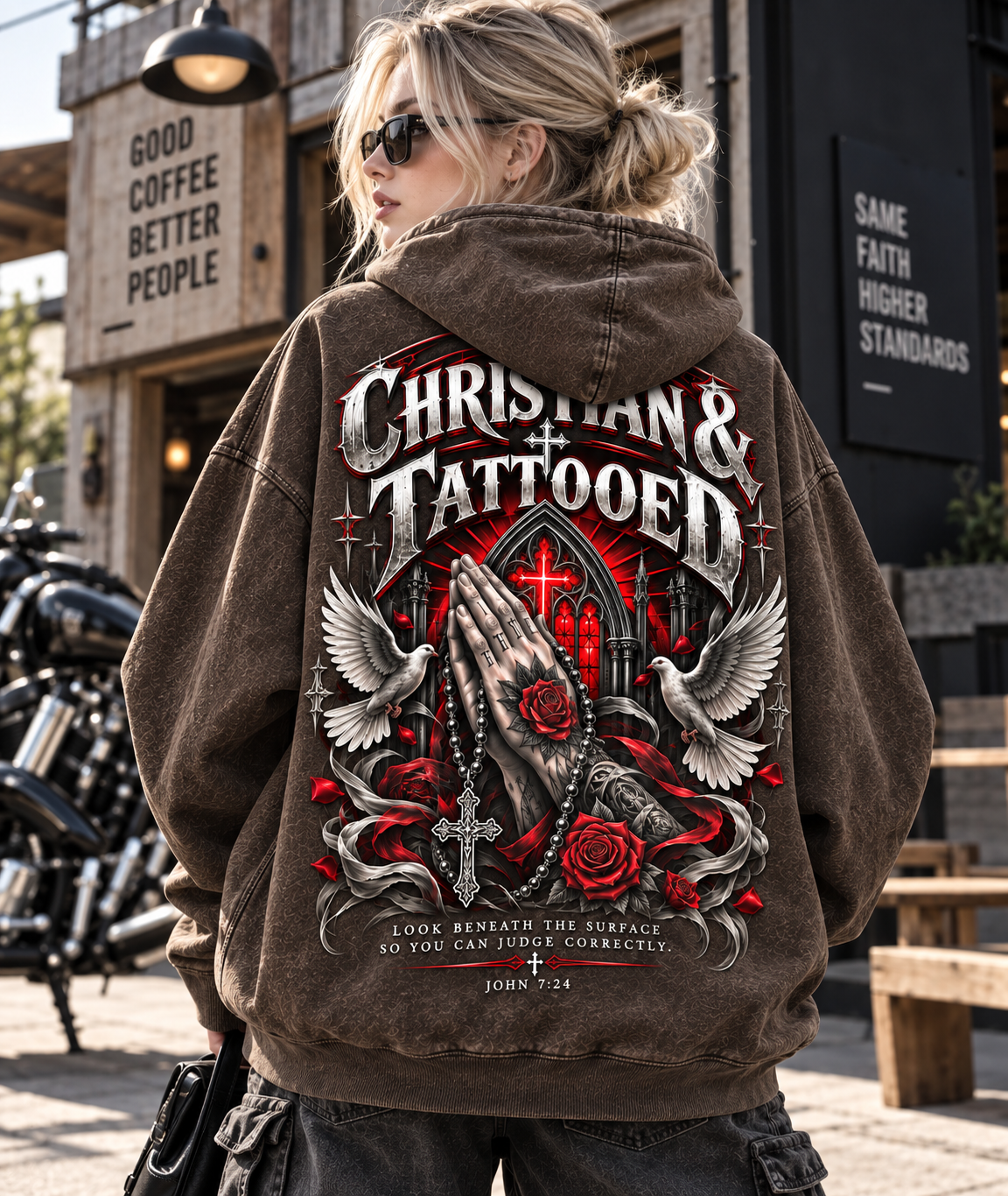 Christian & Tattooed – Vintage Faith Hoodie