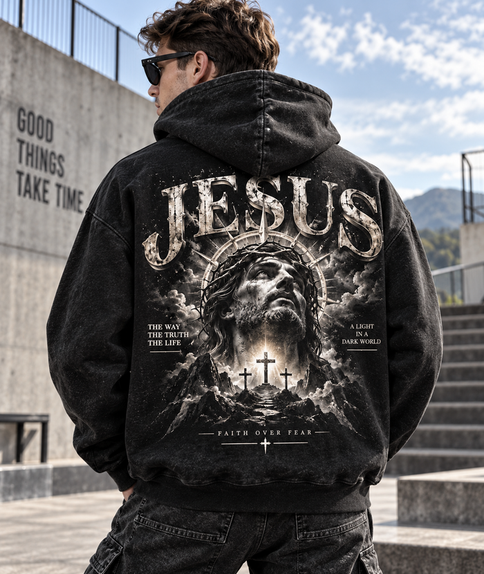 🔥 Jesus Faith Over Fear Vintage Hoodie
