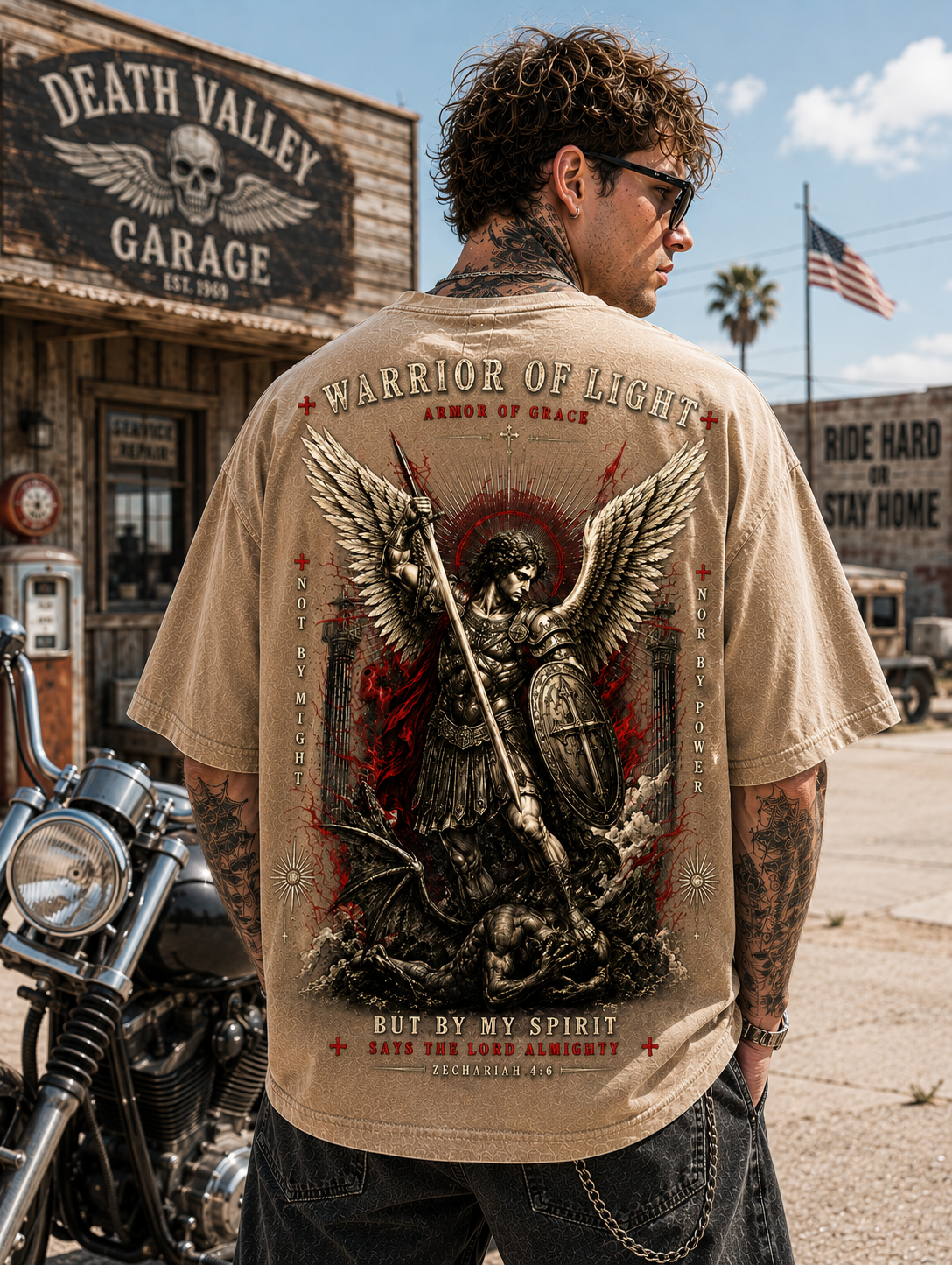 Warrior of Light™ – Vintage Washed Black Graphic Tee