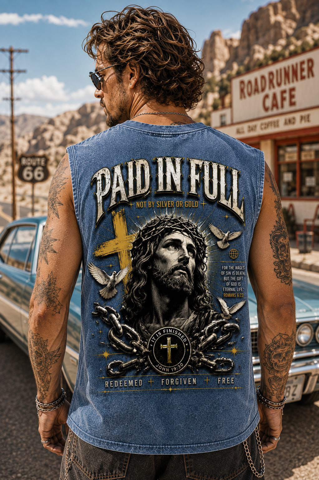 PAID IN FULL – Washed Black Christian Tank Top