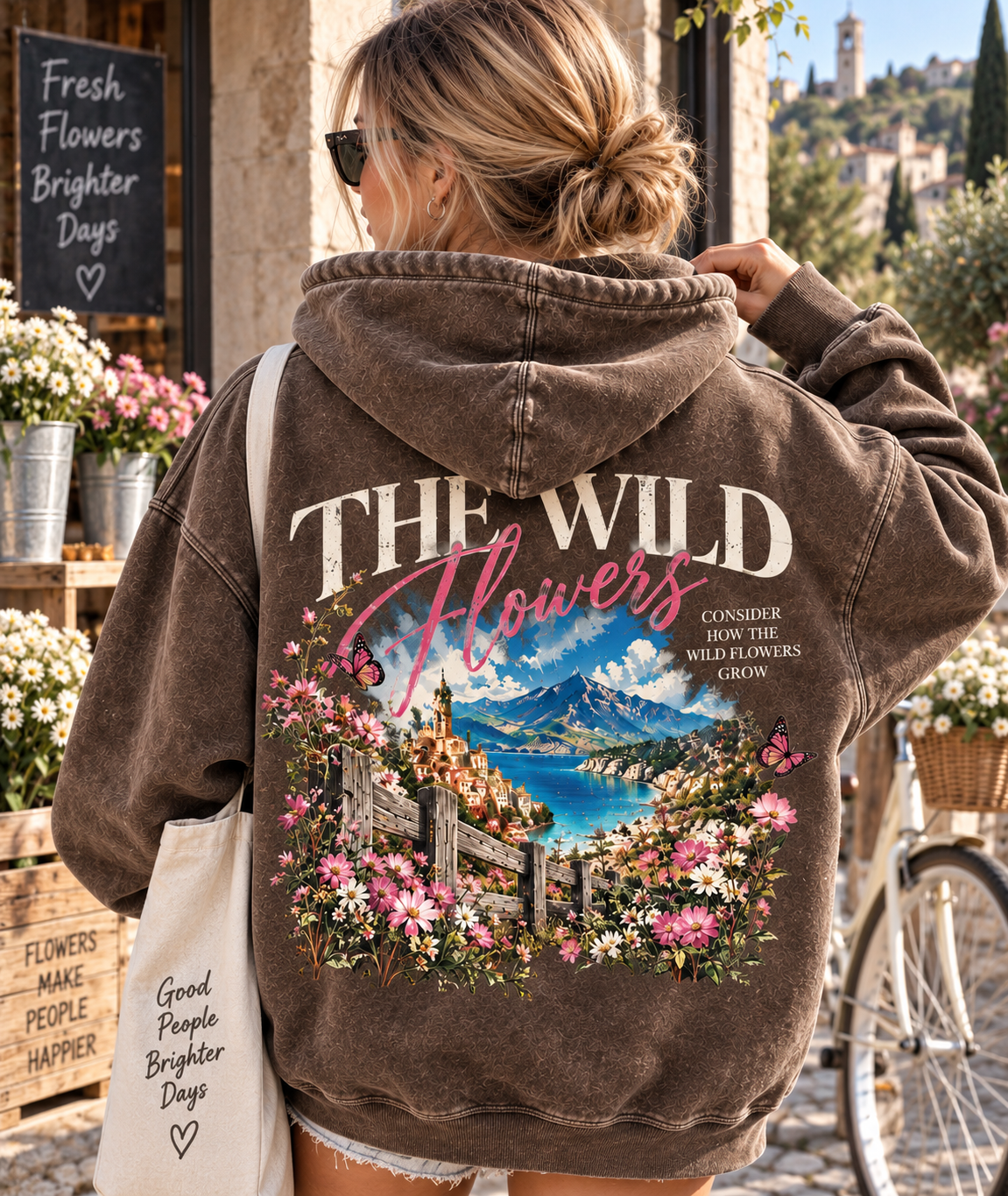 The Wild Flowers Vintage Wash Hoodie