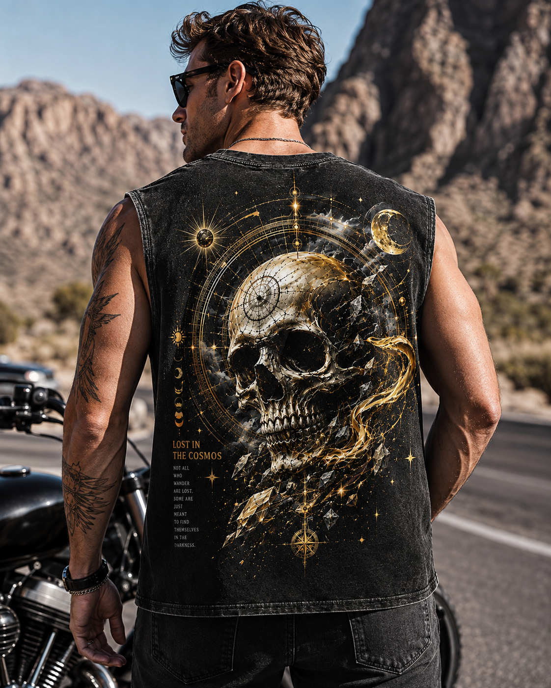 Cosmic Skull Washed Tee