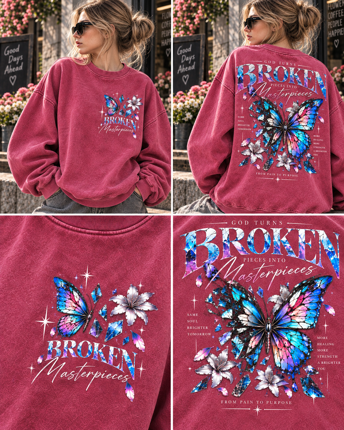 Broken Masterpieces – Butterfly Vintage Sweatshirt