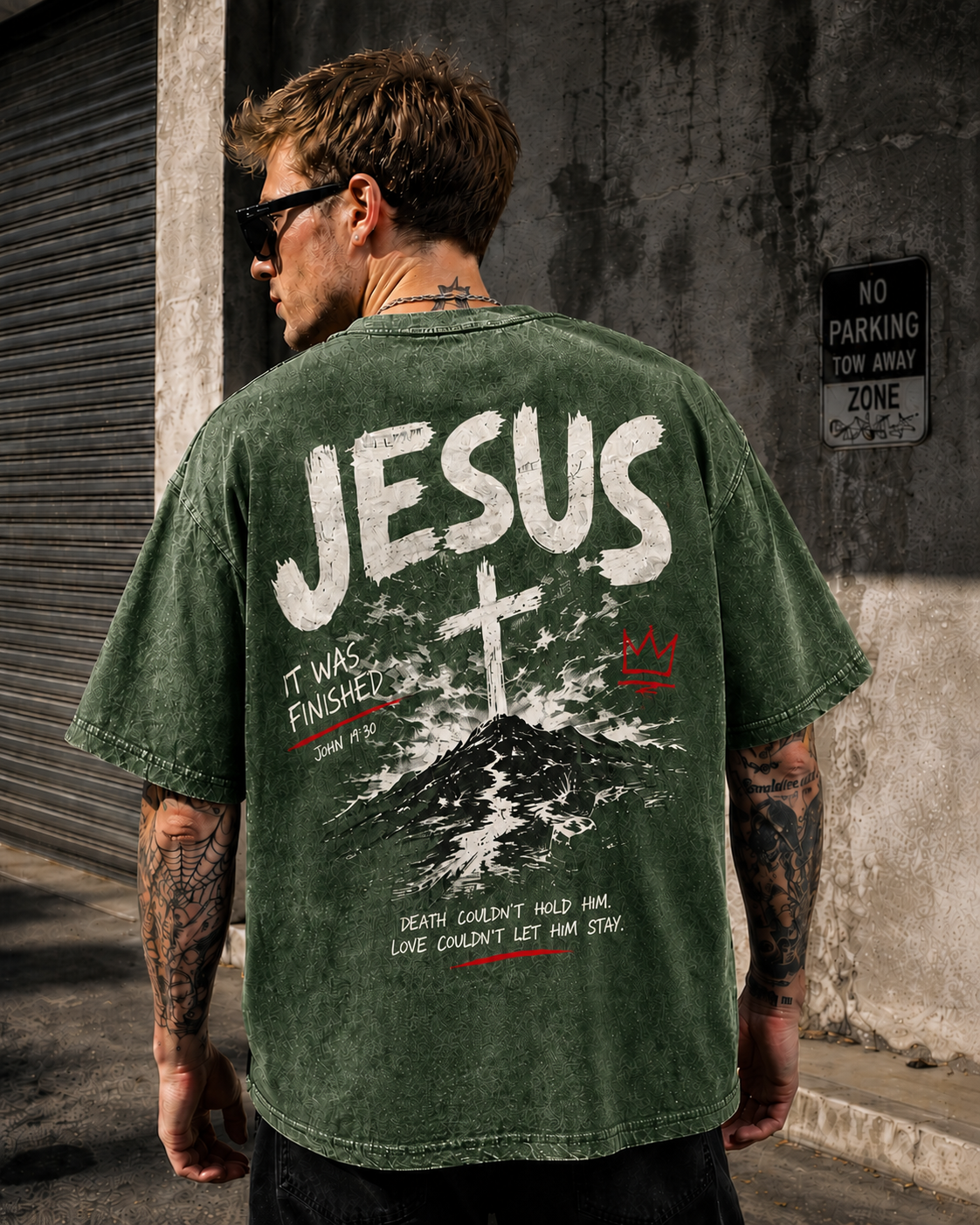 Jesus Vintage Washed Tee – Faith Graphic