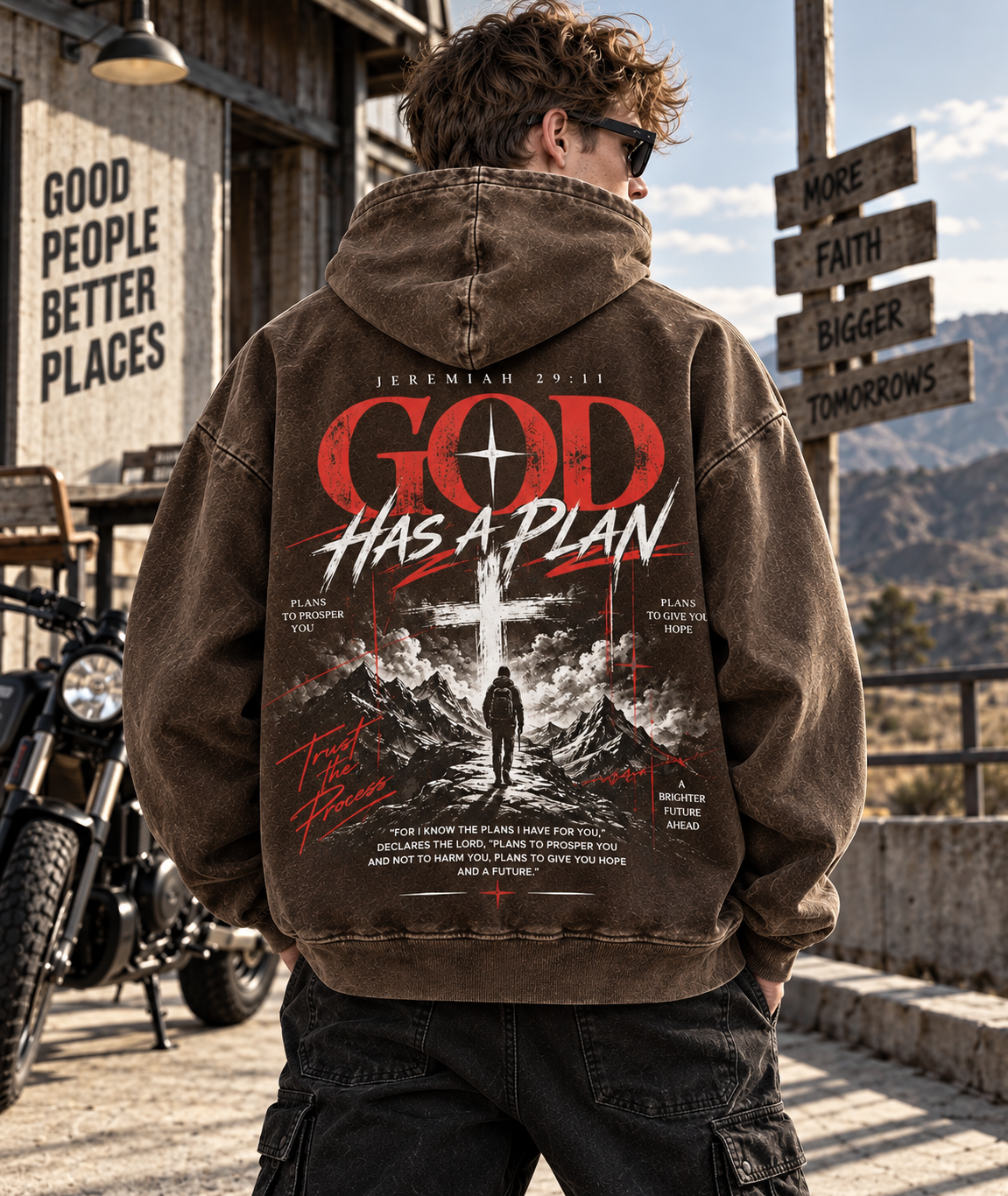 GOD Has a Plan – Vintage Faith Hoodie