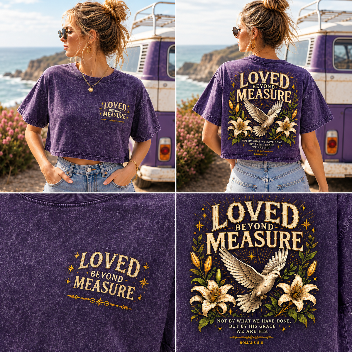 Loved Beyond Measure – Vintage Grace Crop Top