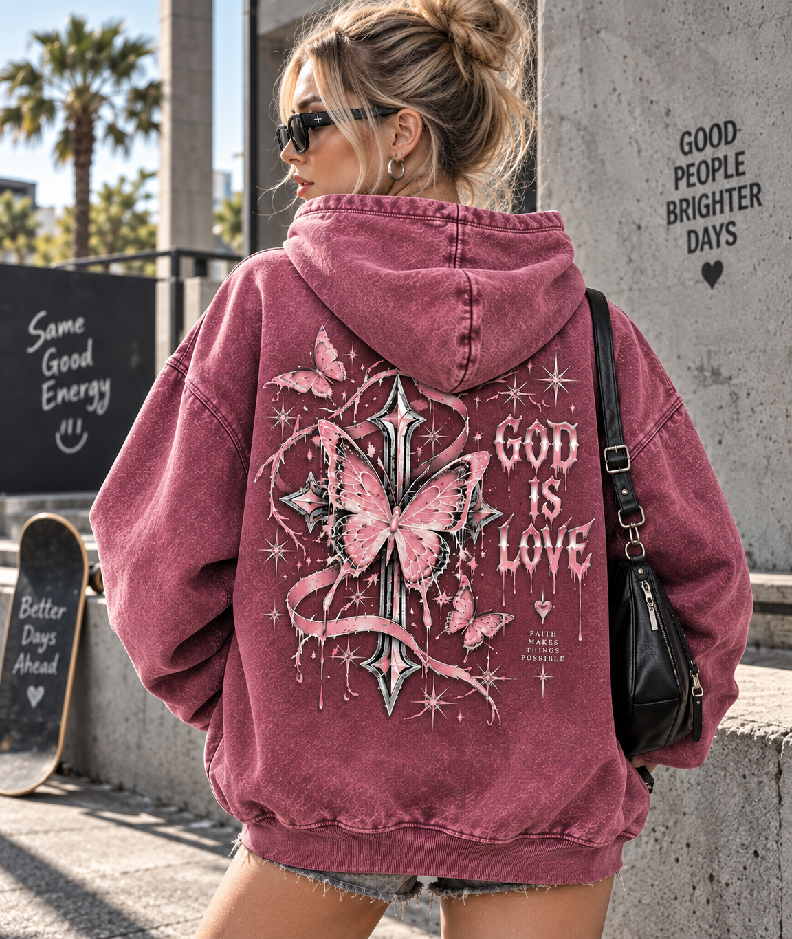 Vintage Butterfly “God Is Love” Hoodie