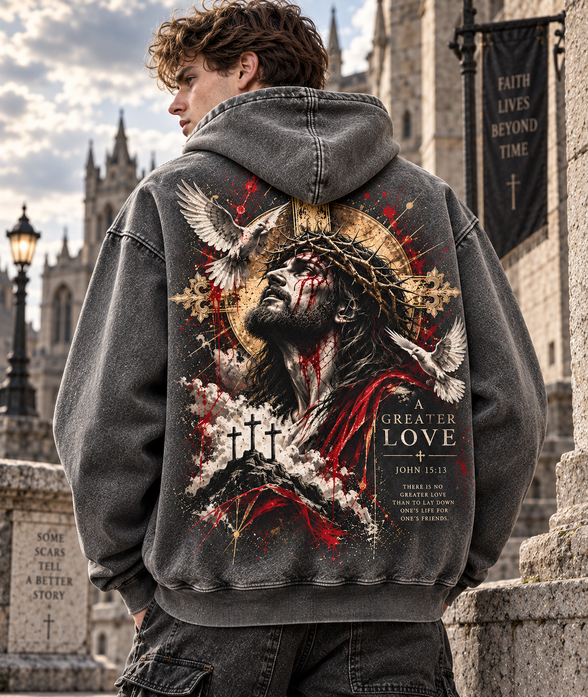 A Greater Love Vintage Hoodie