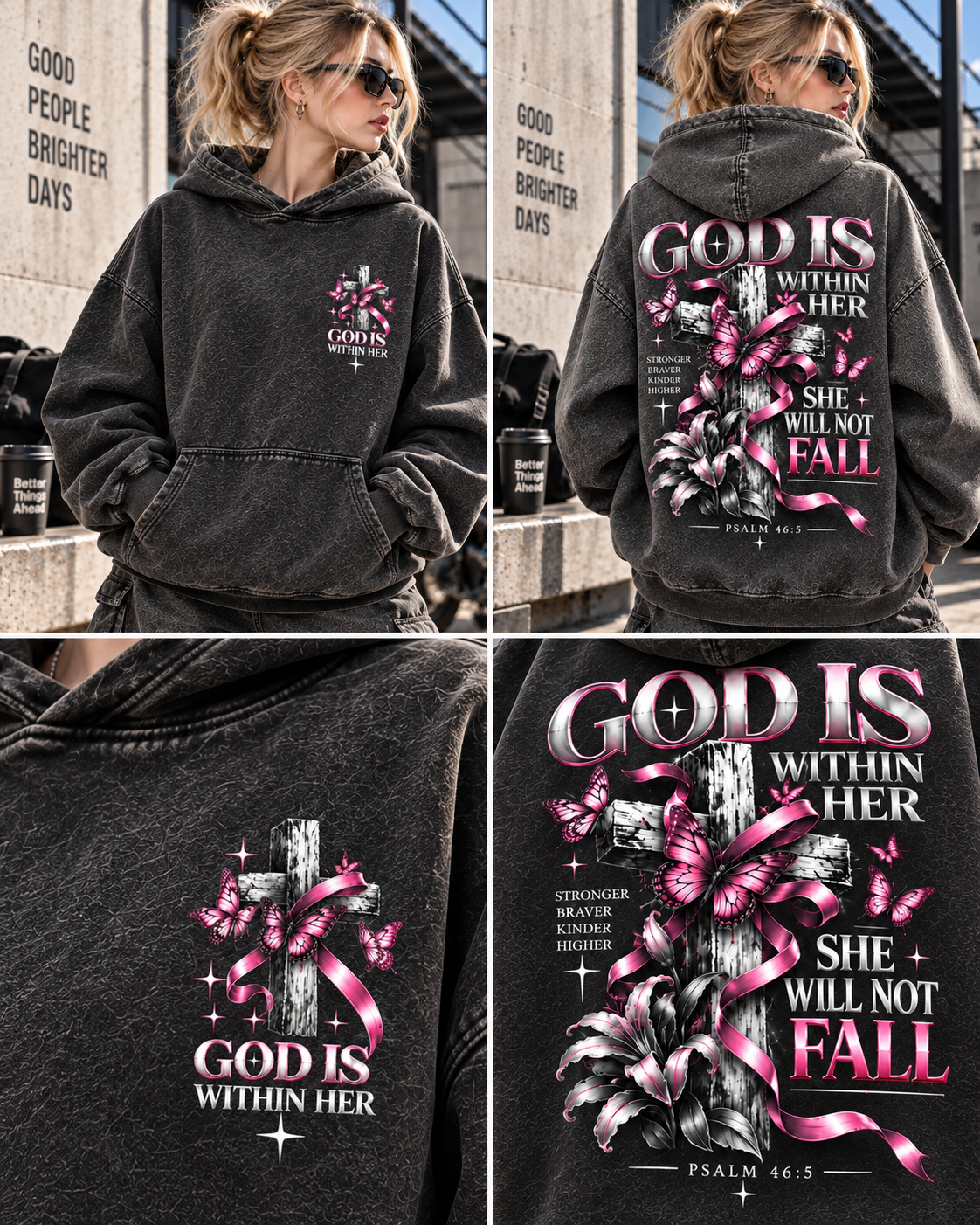 God Is Within Her – Vintage Faith Hoodie