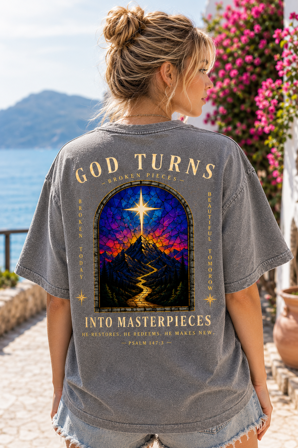 God Turns Into Masterpieces – Vintage Faith Tee