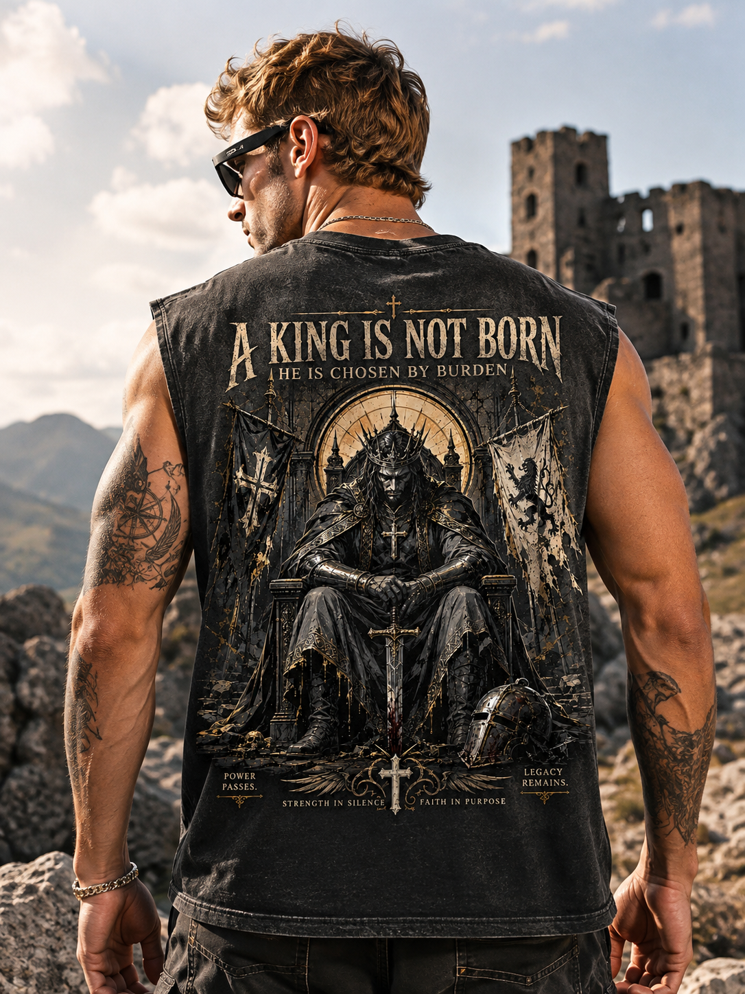 Medieval King Washed Tee – Gothic Vintage