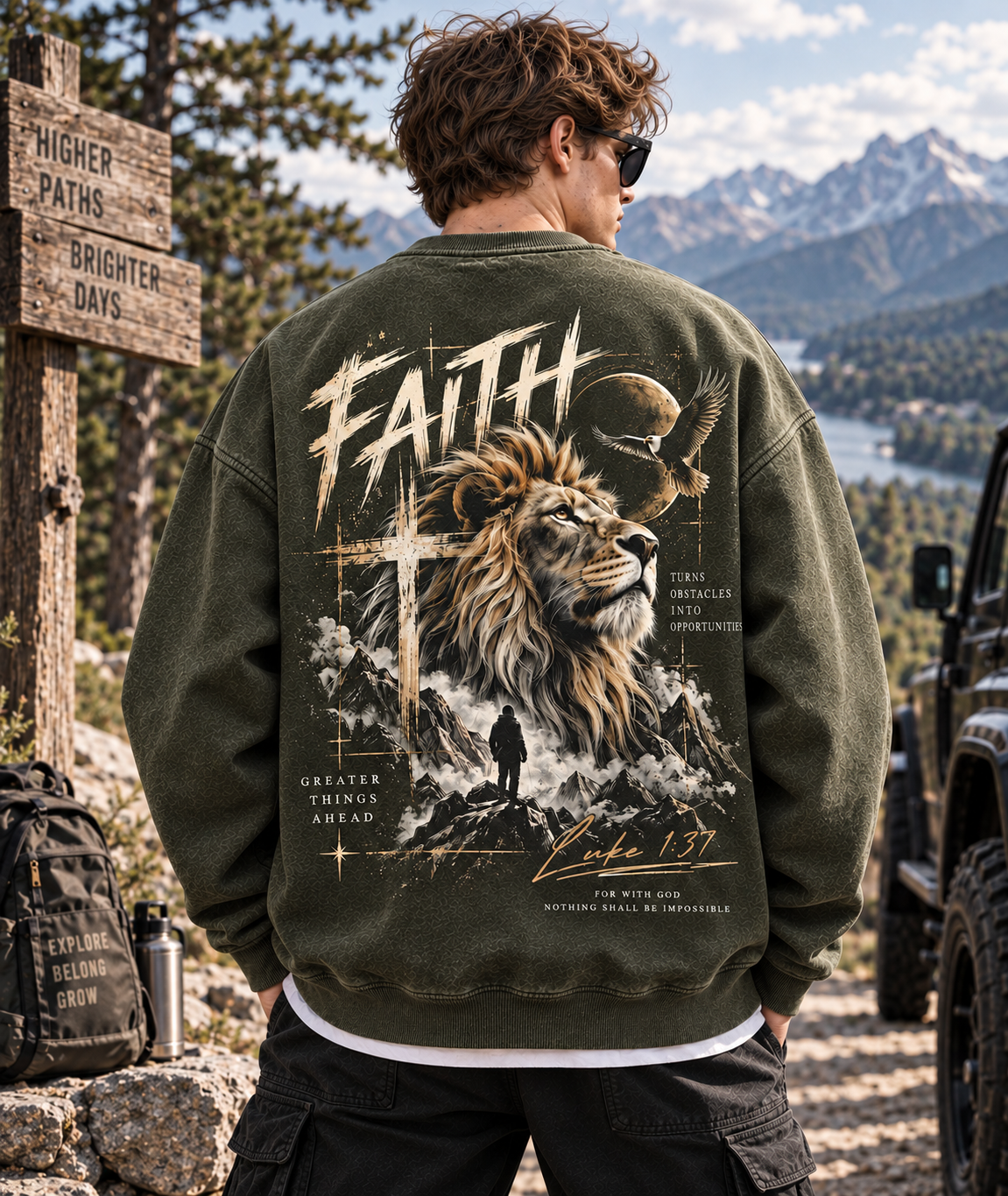 Faith Over Fear – Vintage Faith Sweatshirt
