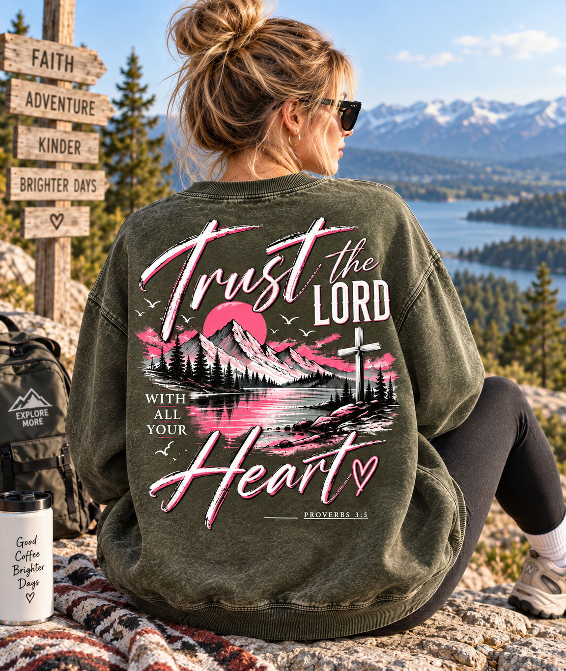 Trust The LORD Heart – Vintage Faith Sweatshirt