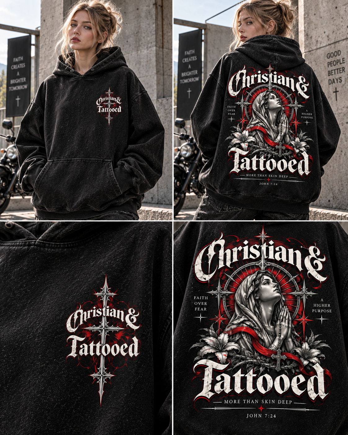 Christian & Tattooed – Vintage Faith Hoodie
