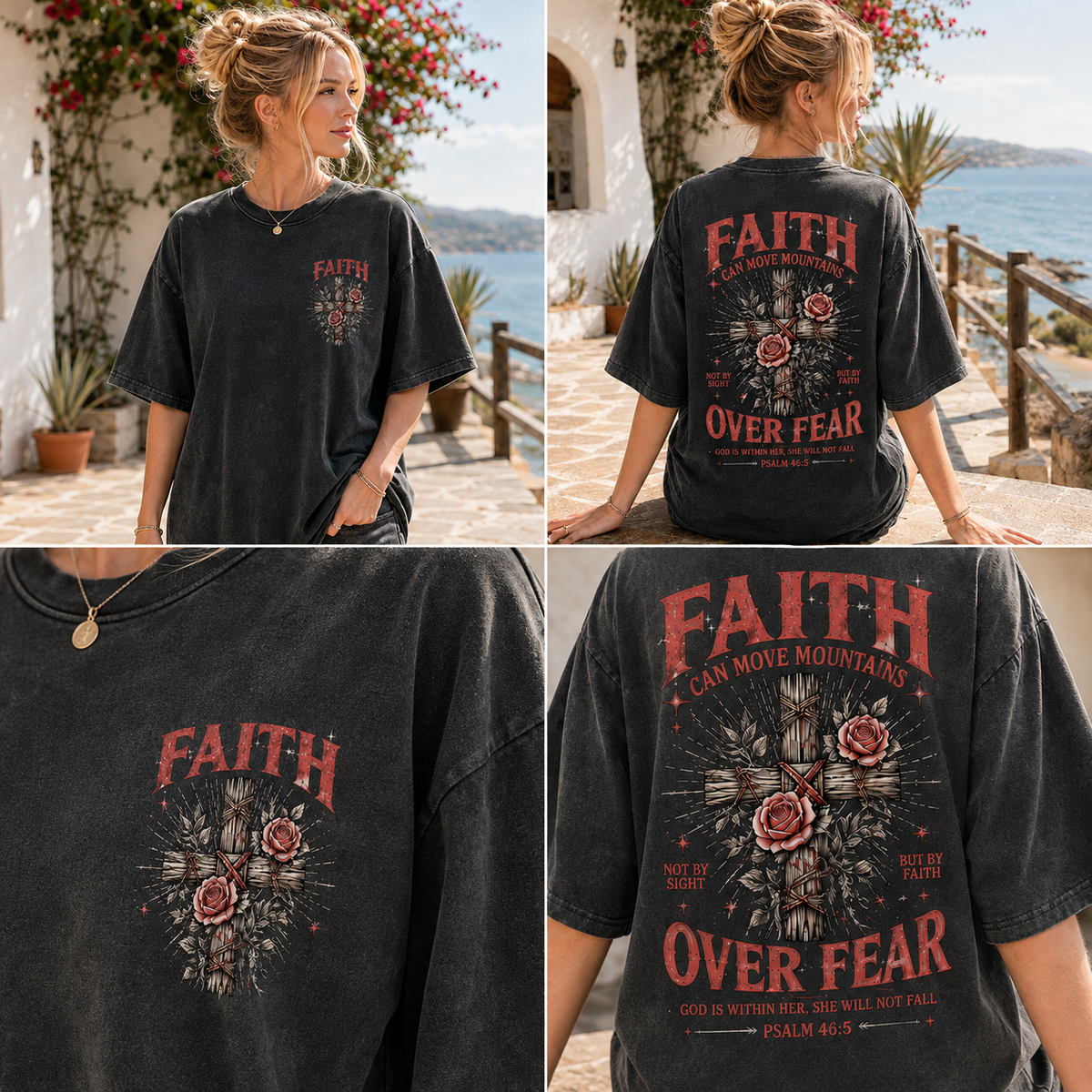 Faith Over Fear Vintage Washed T-Shirt