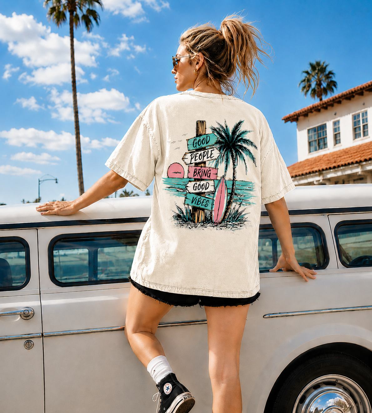 GOOD VIBES WASHED TEE
