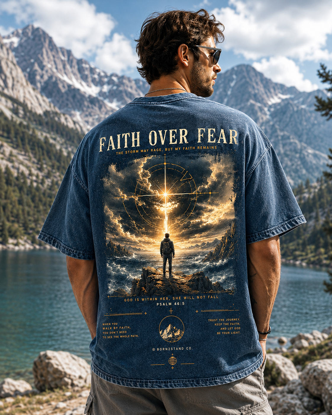 Faith Over Fear Vintage Graphic Tee