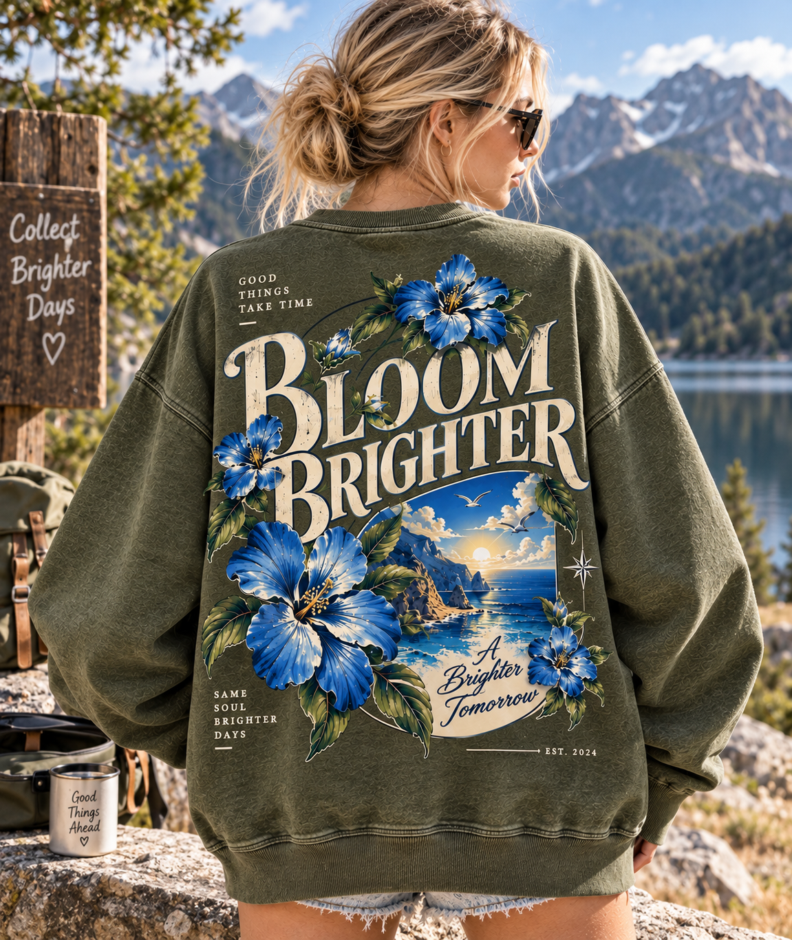 Bloom Brighter Vintage Sweatshirt