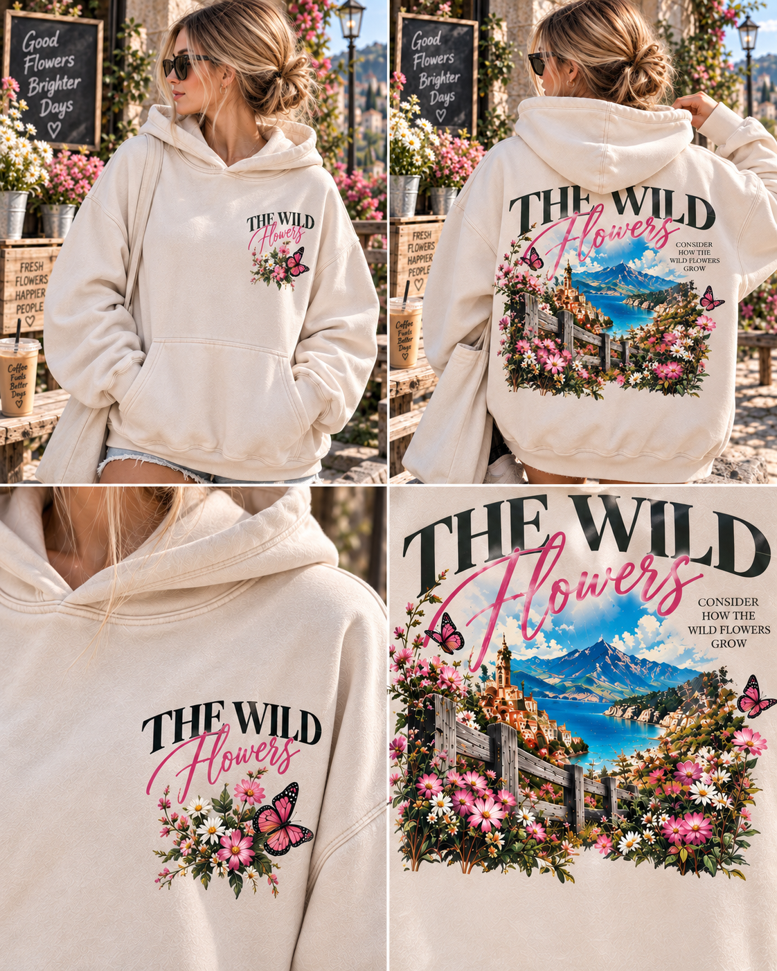 The Wild Flowers Vintage Wash Hoodie