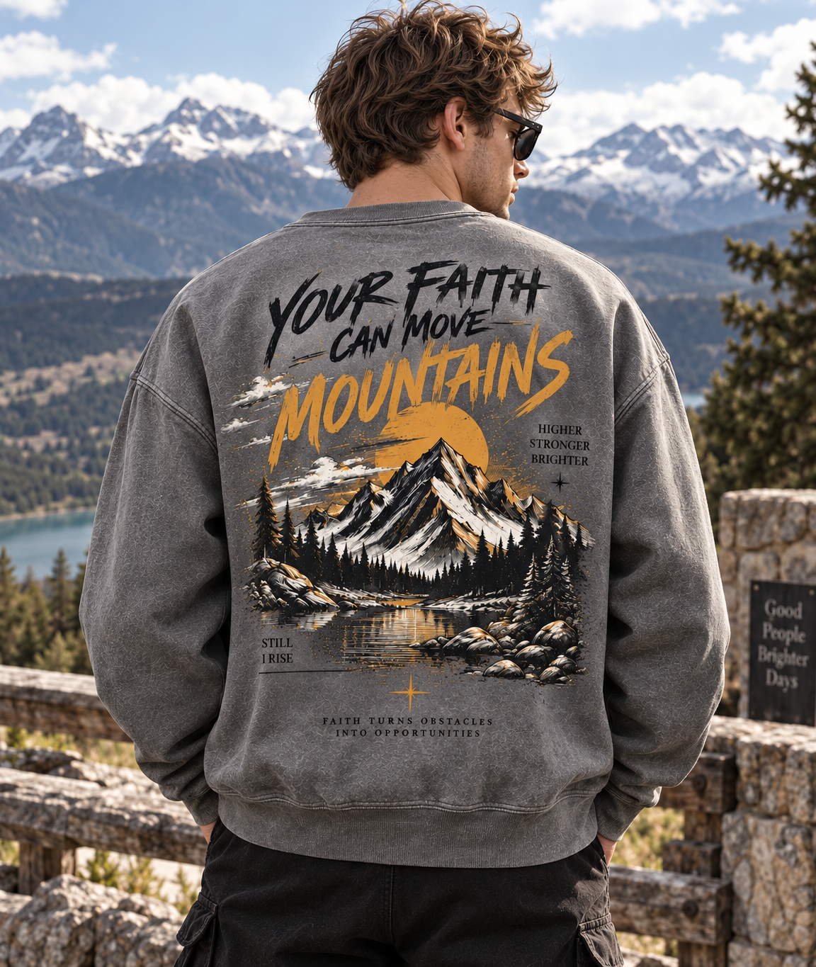 Faith Over Mountains – Vintage Outdoor Sweatshirt