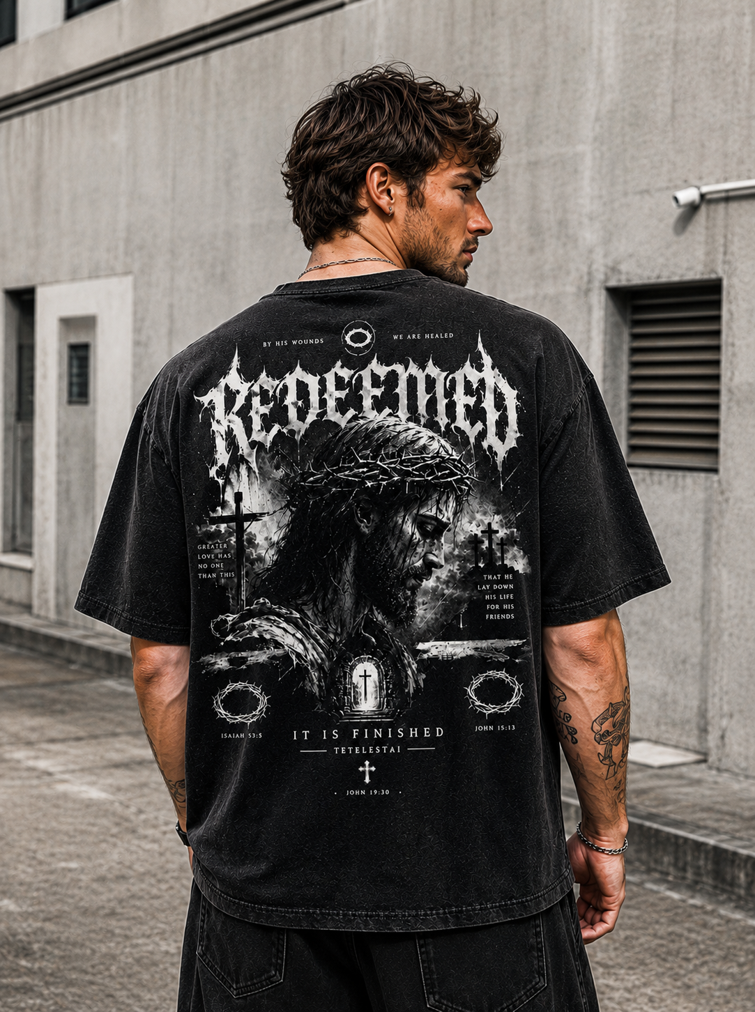 It Is Finished Graphic Oversized T-Shirt