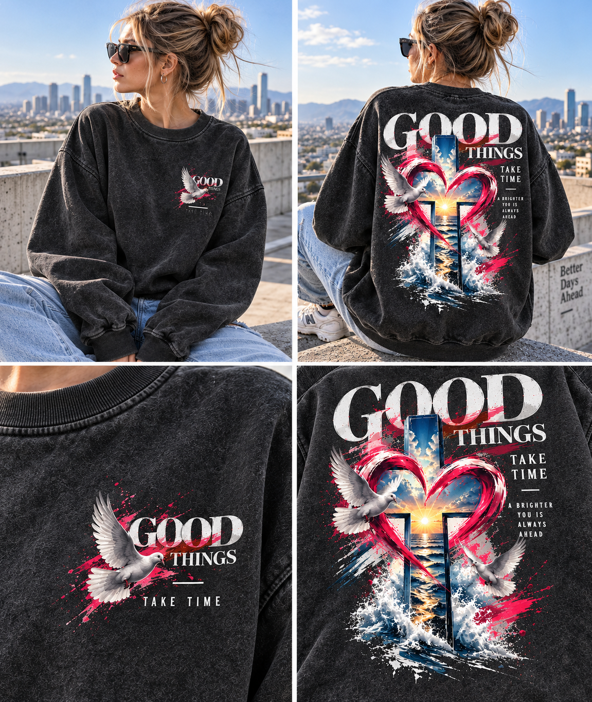 Good Things Take Time – Vintage Graphic Sweatshirt