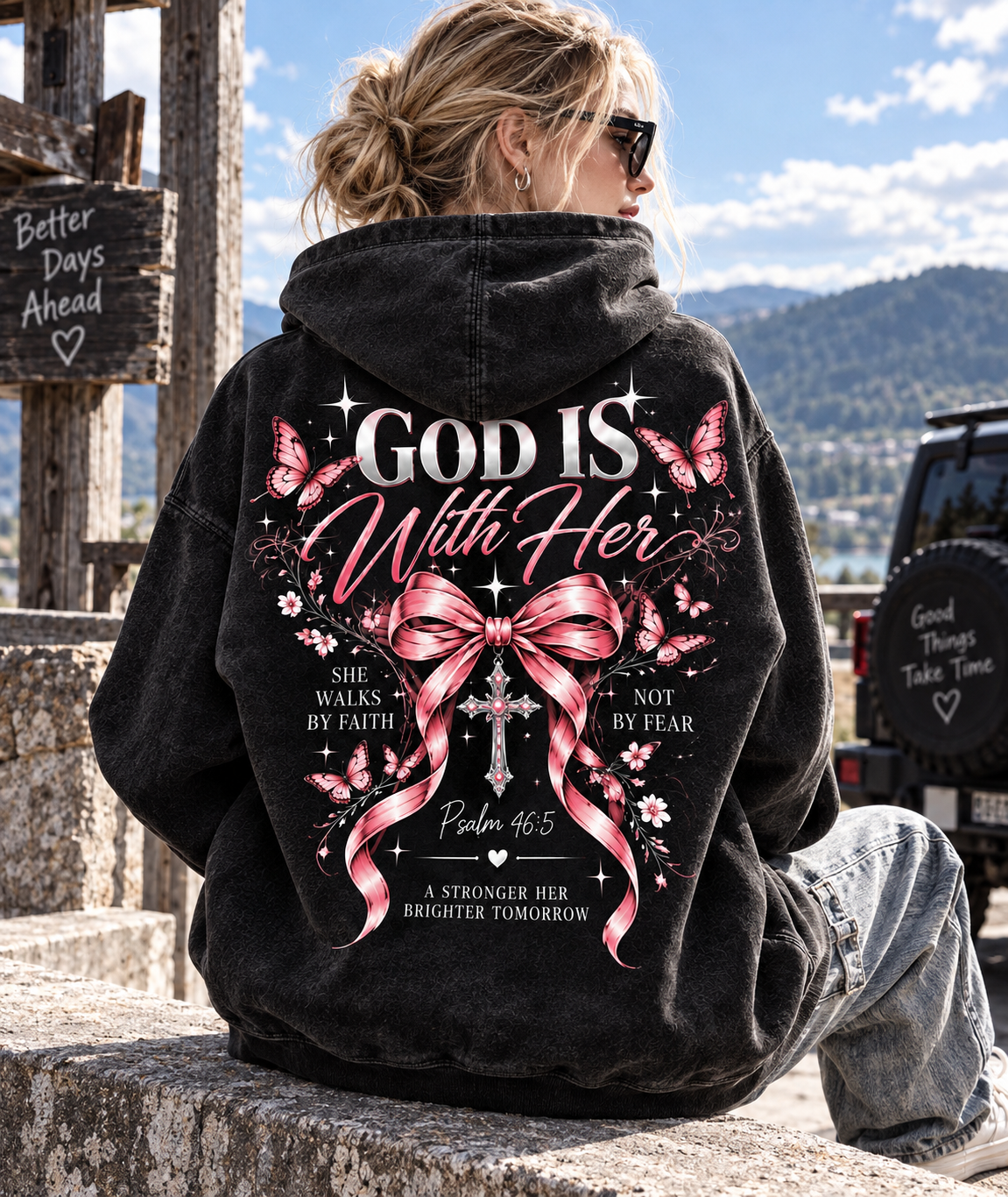 GOD Is With Her – Faith & Grace Hoodie