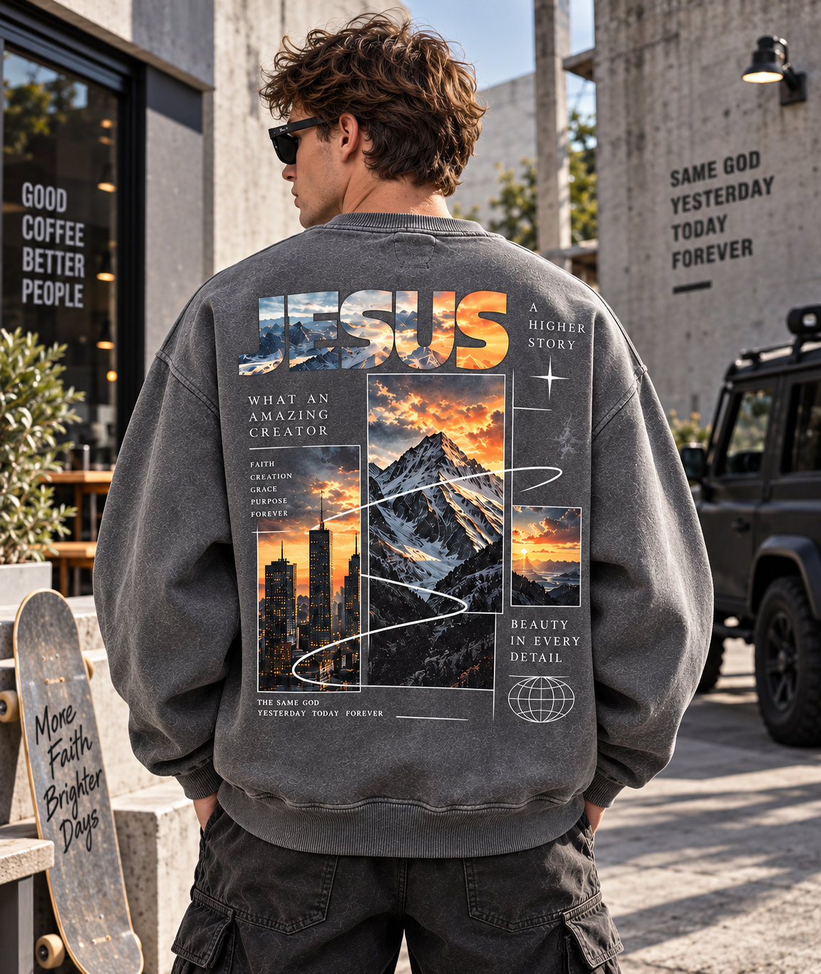 JESUS Higher Story Vintage Sweatshirt