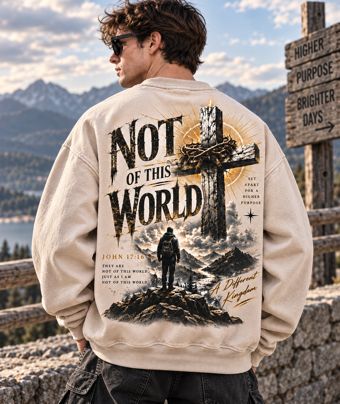 Not of This World – Vintage Faith Sweatshirt