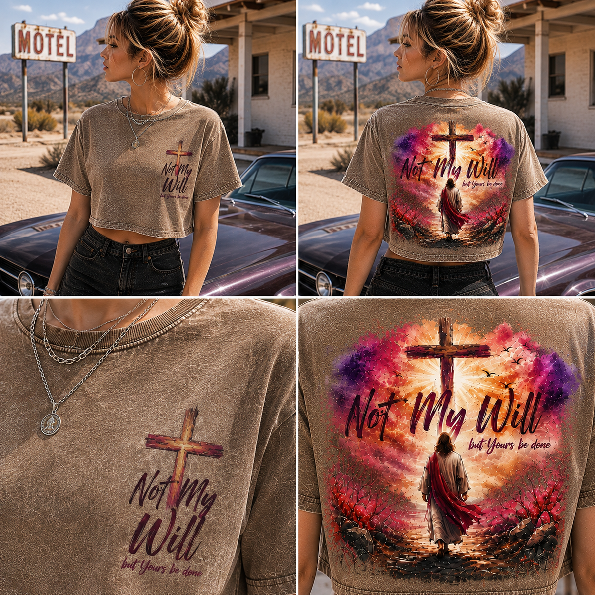 Not My Will – Faith Vintage Crop Top