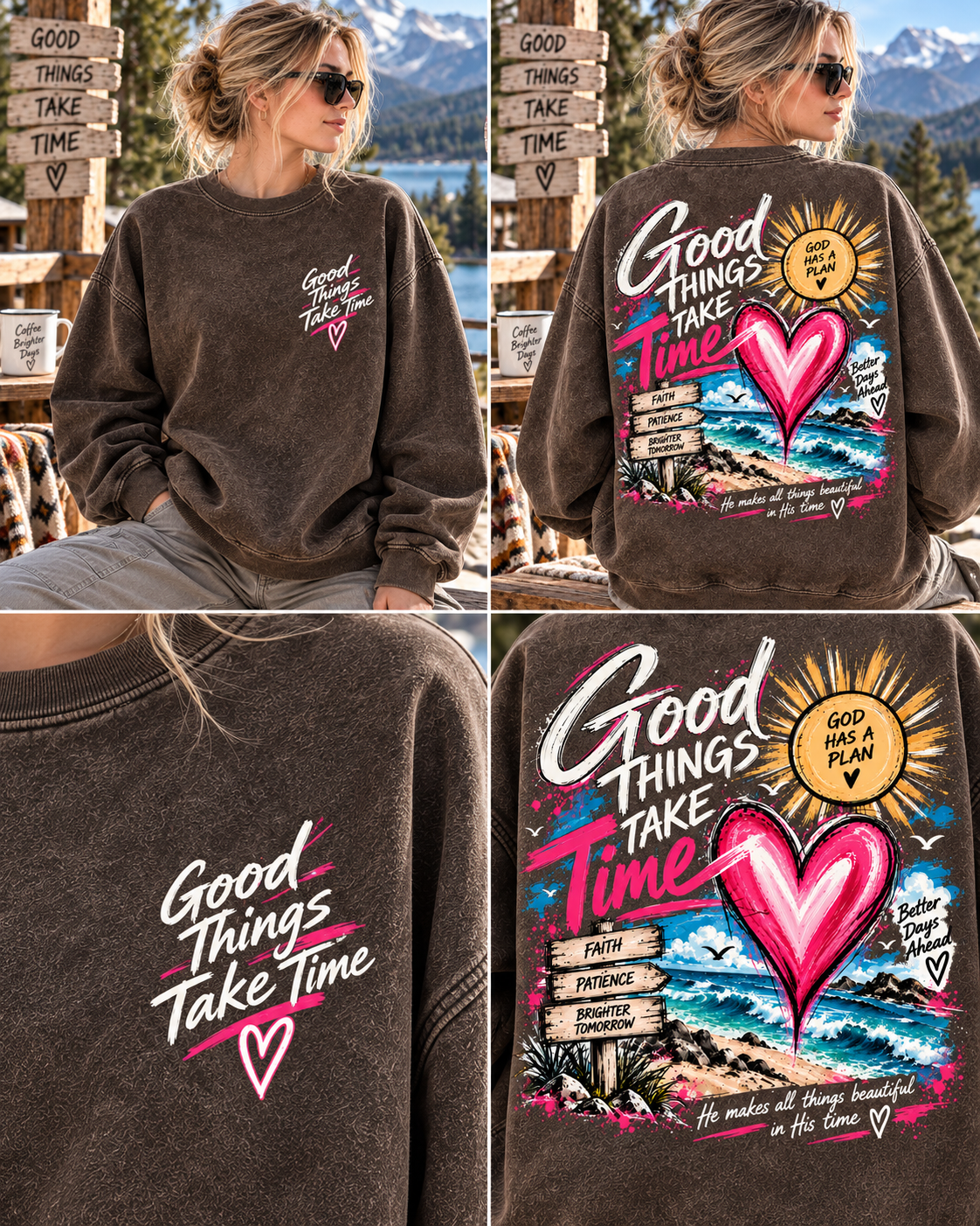 Good Things Take Time – Faith & Hope Vintage Sweatshirt